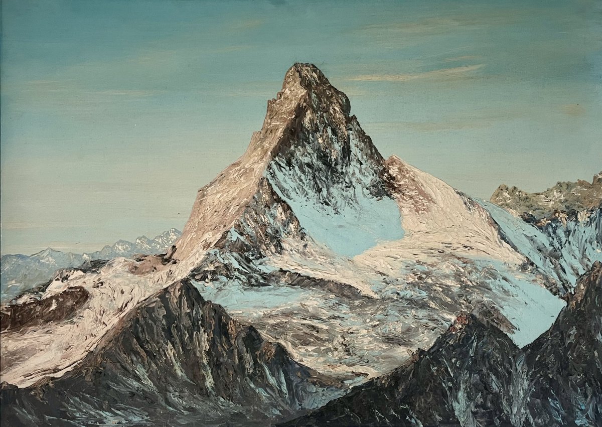 Montagne majestueuse – Attribué à E. Rosset