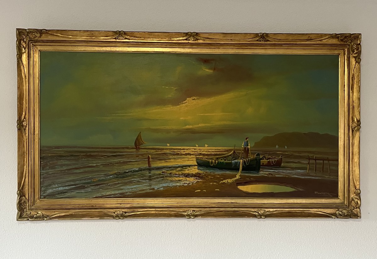 Pêche au crépuscule – Artista non identificato