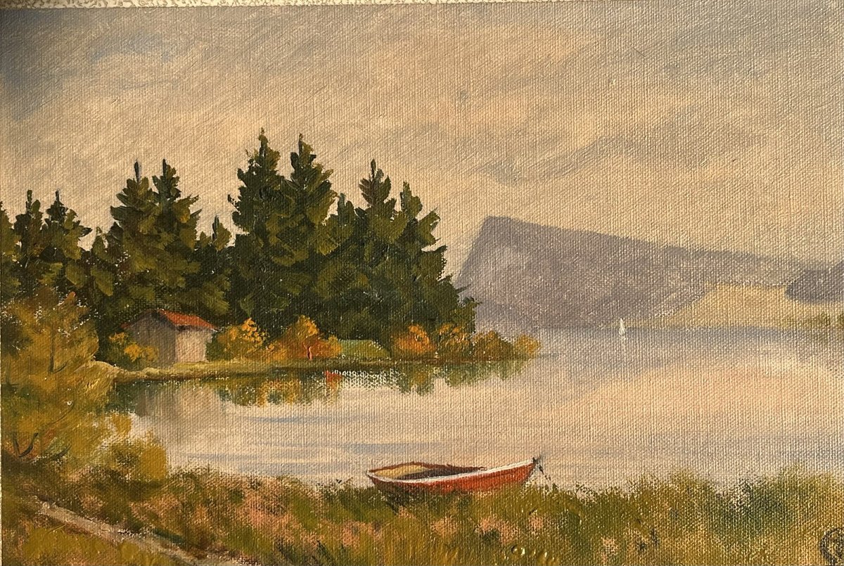 Lac tranquille – Artiste non identifié