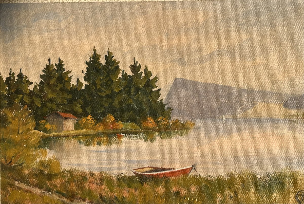 Lac tranquille – Artiste non identifié