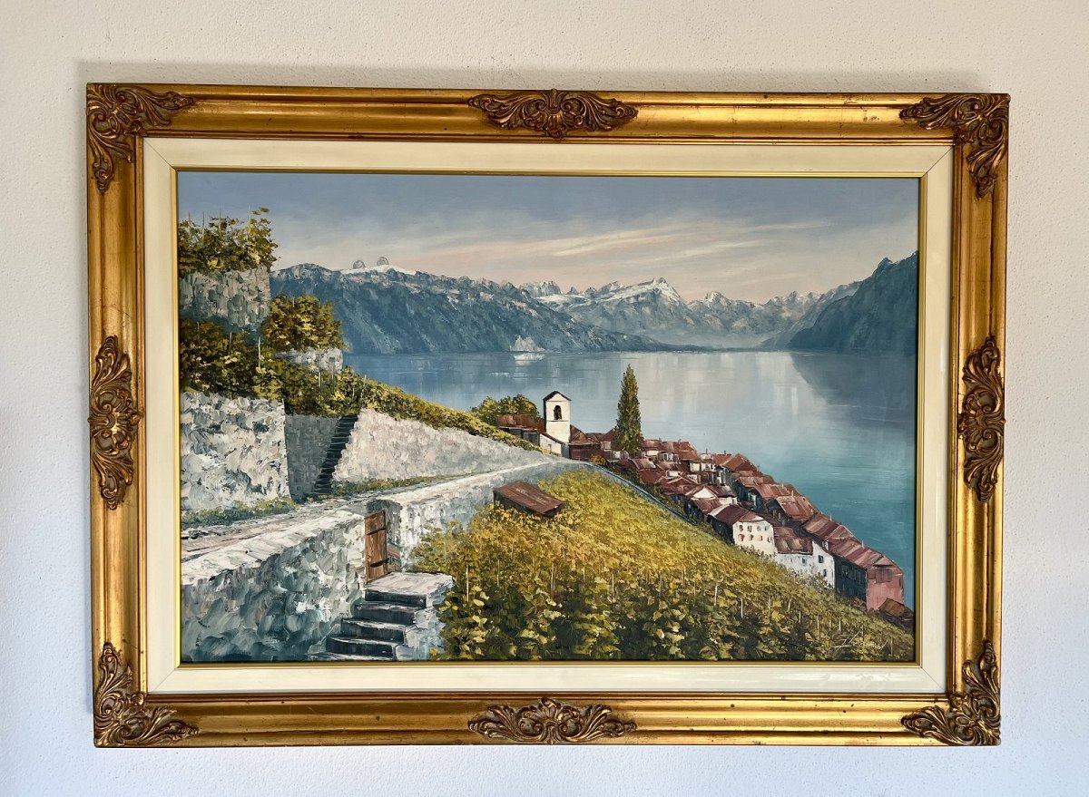 Lac Léman au-dessus de St-Saphorin – Artiste non identifié