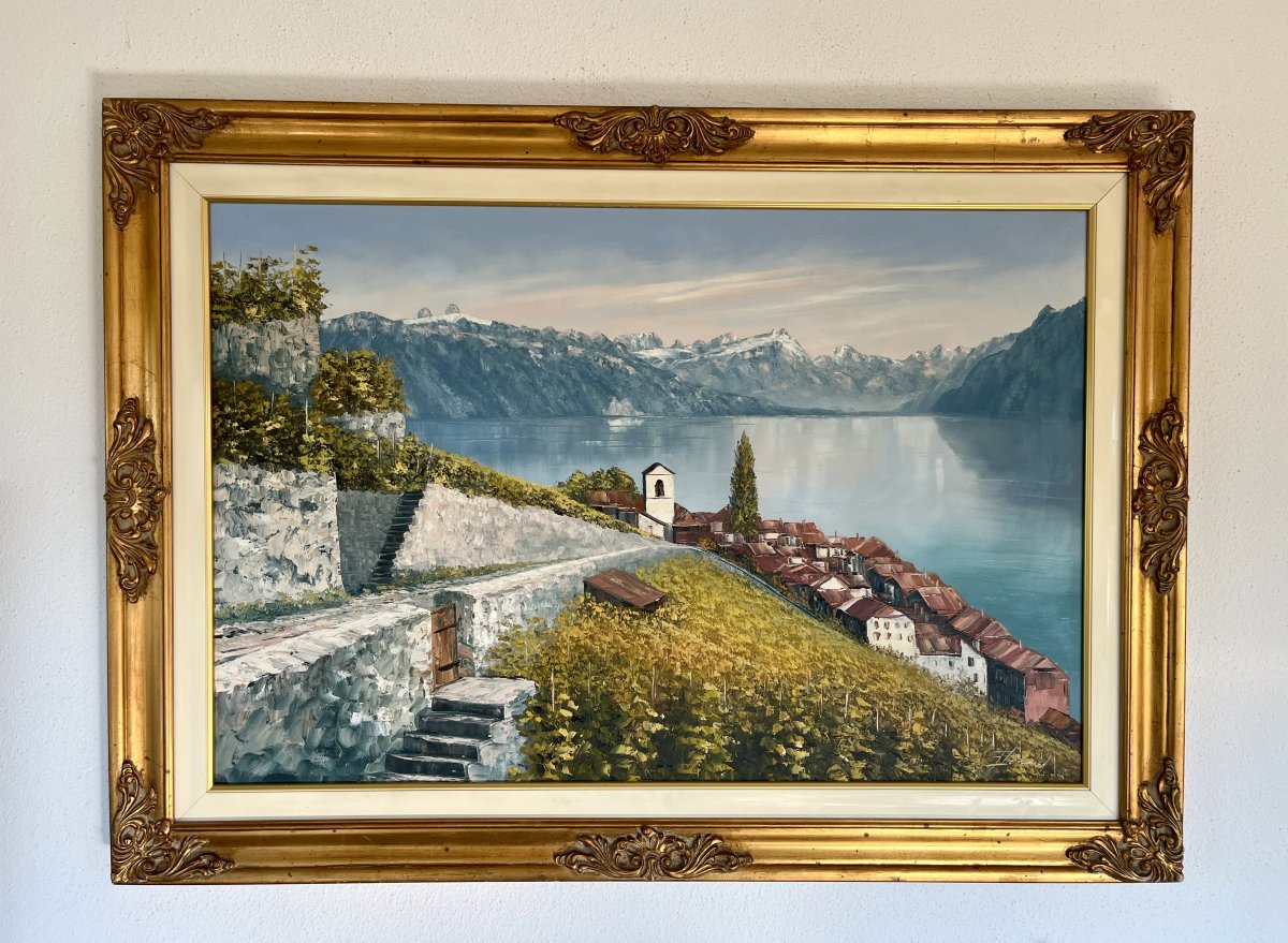 Lac Léman au-dessus de St-Saphorin – Artiste non identifié