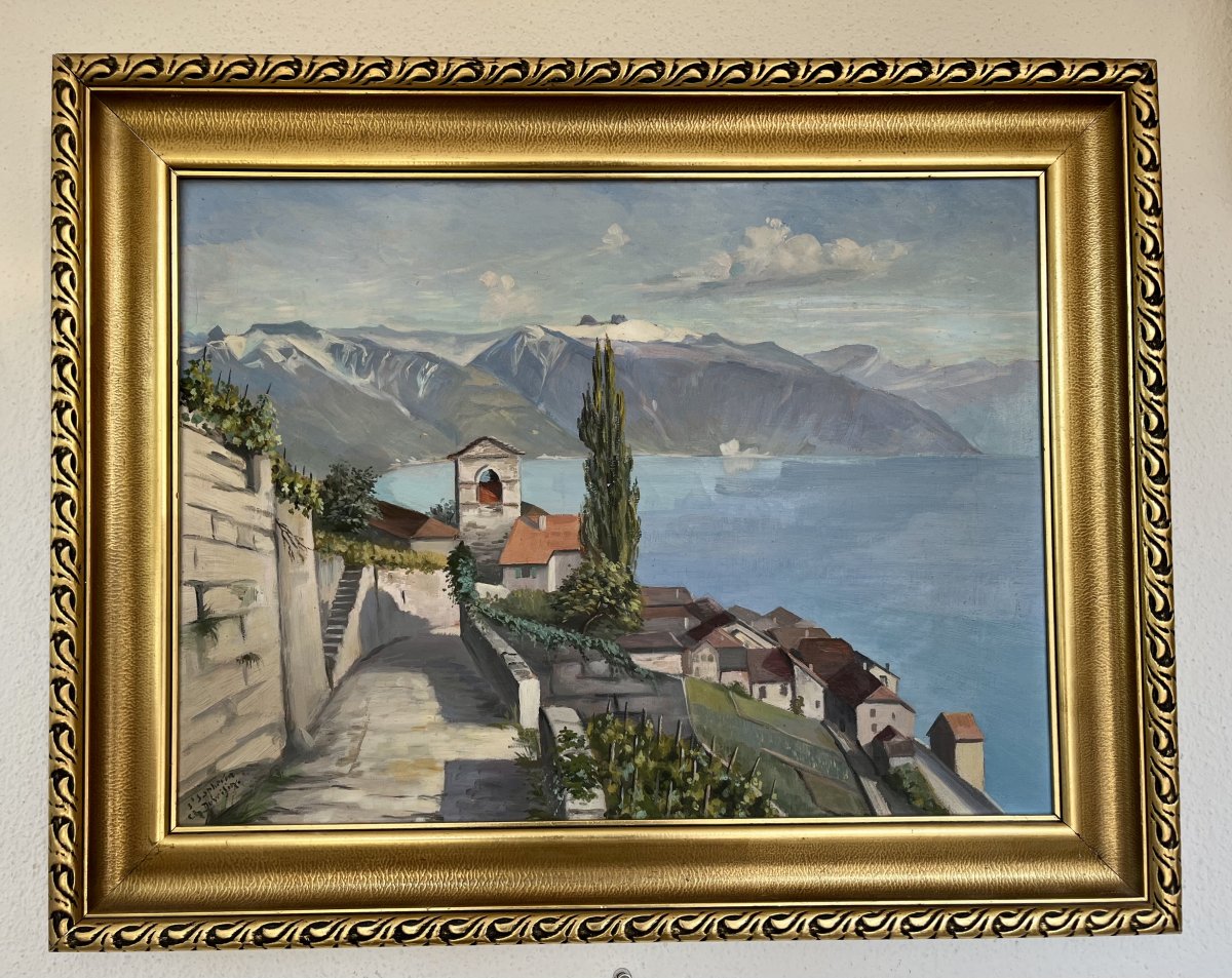 St-Saphorin surplombant le lac Léman – Charles Duvoisin