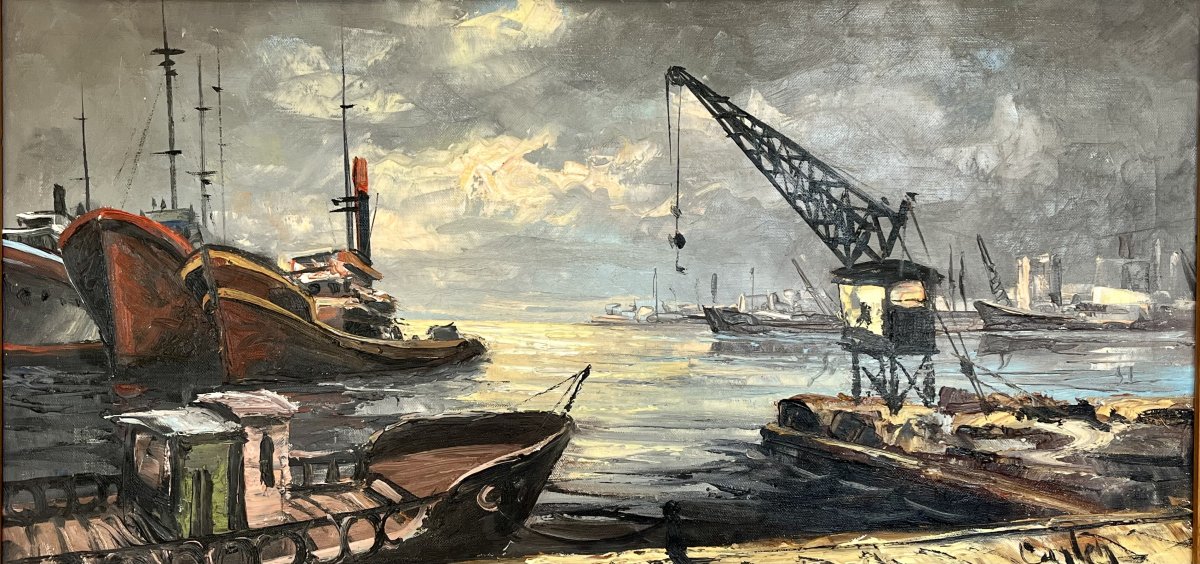 Port industriel au crépuscule – Carlen