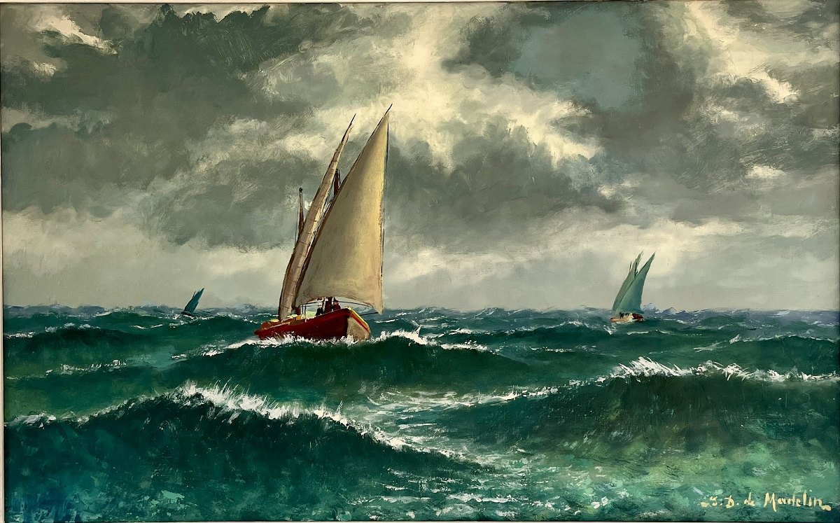 Tempête sur le Léman – Eugène Devaud De Madelin