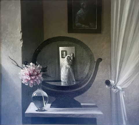 Le Mariage Secret – Jean Roll – Huile – 96 × 86 cm