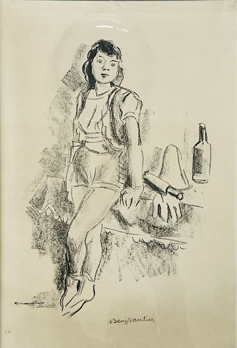 La Corvée interrompue – Benjamin Vautier – Dessin & pastel – 56 × 39 cm