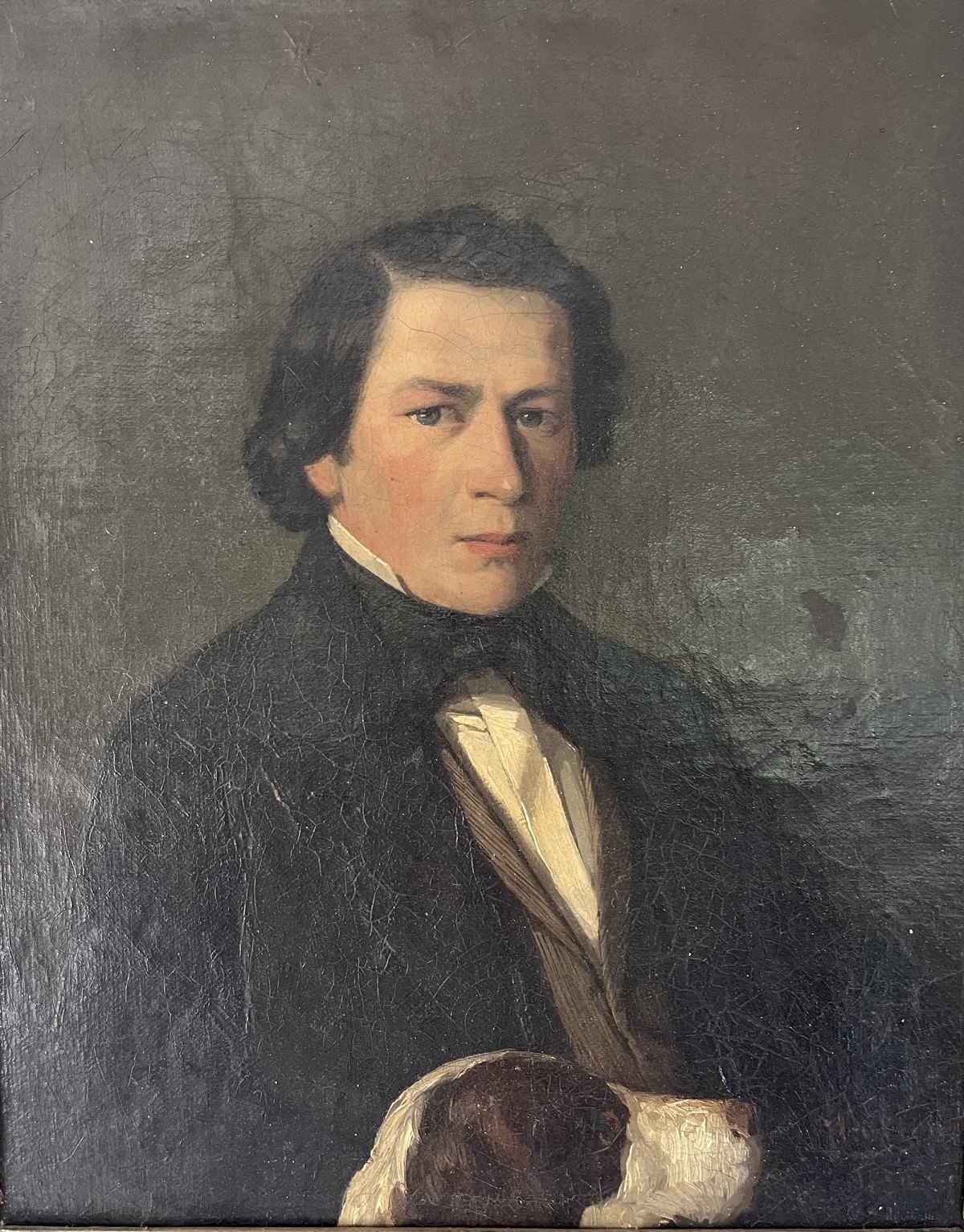 M. Daxelhofer et son chien domestique – François Bocion (1828–1890)