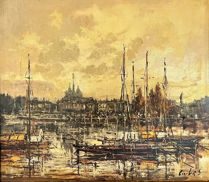 La rade de Genève, lumière d’or — Sergio Cecchi — Vue principale