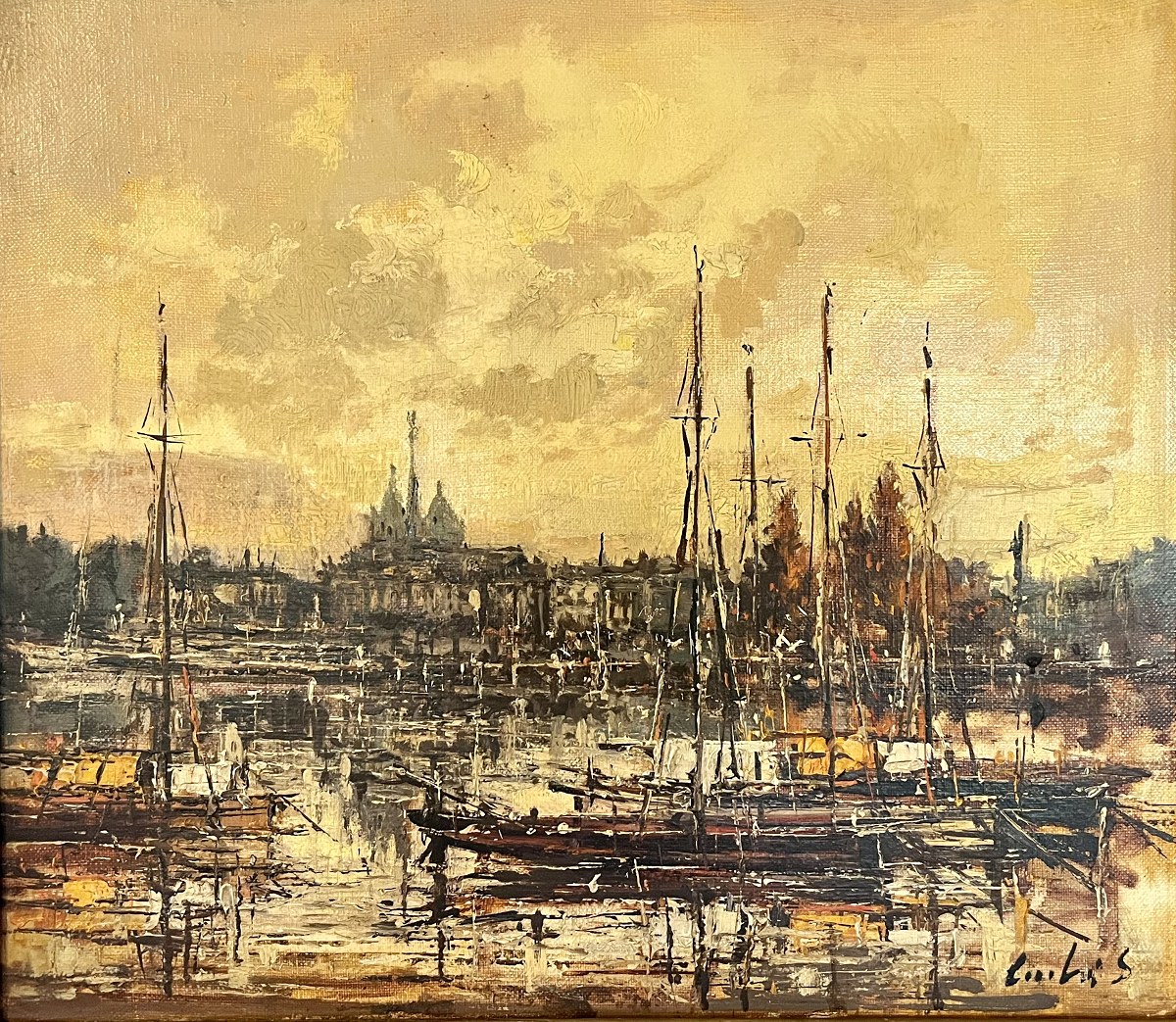 La rade de Genève, lumière d’or – Sergio Cecchi