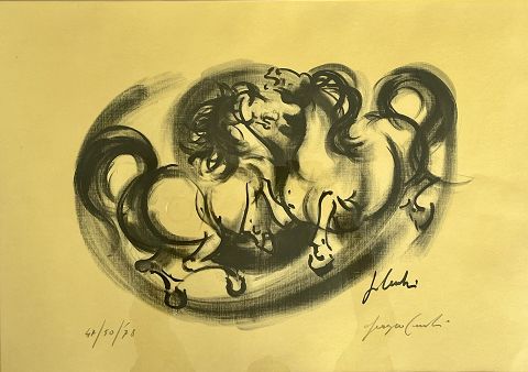 Les Amants – Sergio Cecchi – Estampes & multiples – 81 × 62 cm