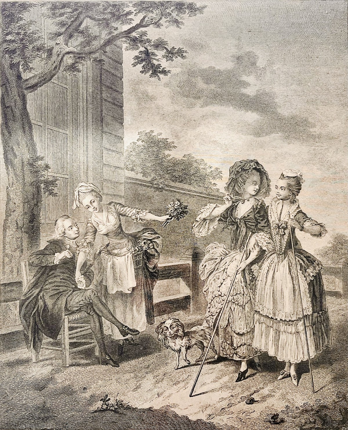 La promenade du matin – Charles-Louis Lingée, incisore da Sigmund Freudenberger (1745–1801)