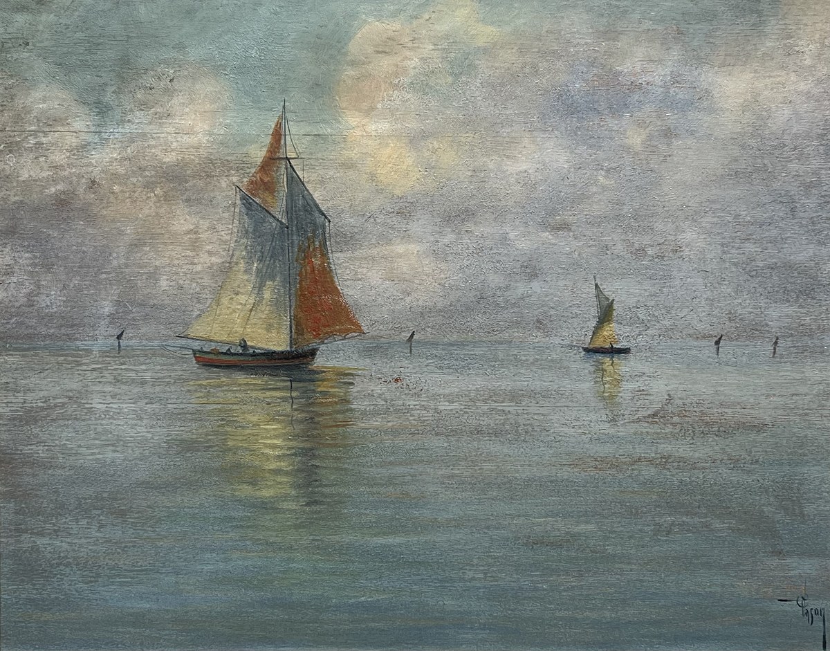 Voiliers dans la lagune – Luigi Pagan