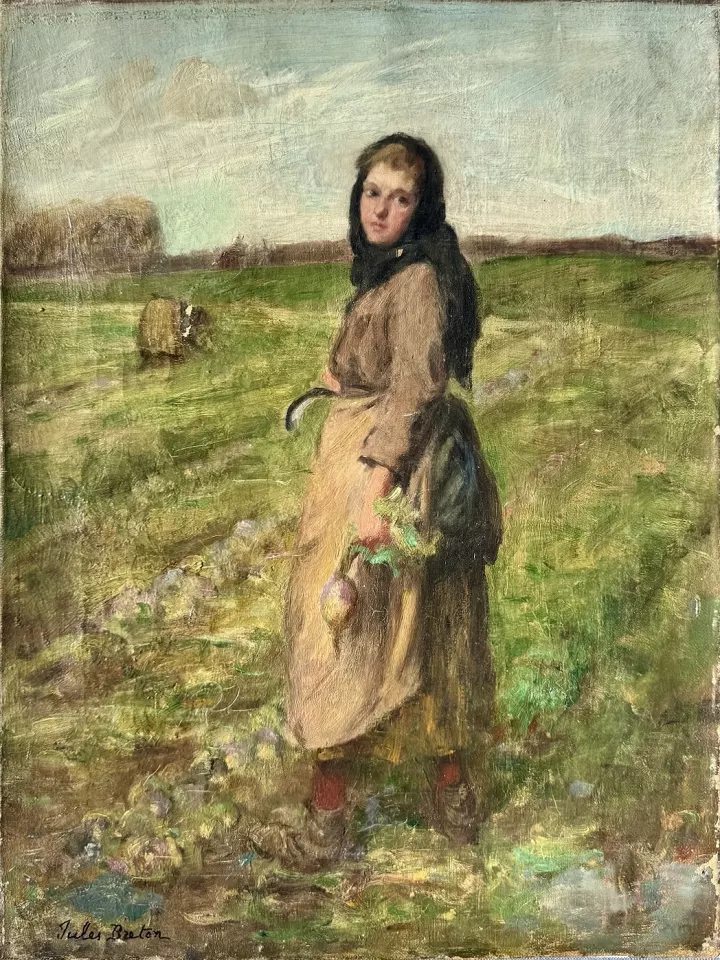 Jeune paysanne au pré — Jules Breton — Vue principale