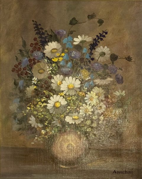 Fleurs des champs – Armando Annichini – Huile – 64 × 54 cm